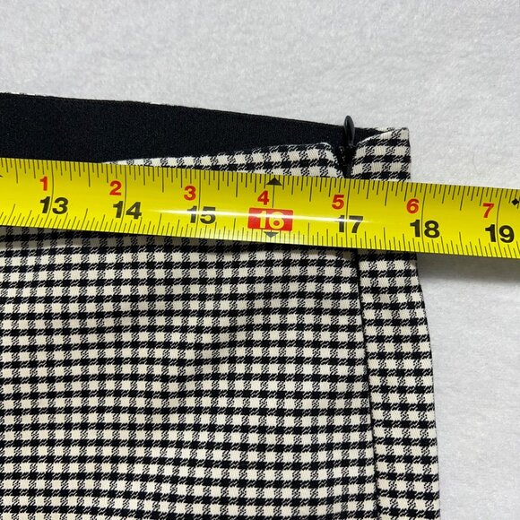 Old Navy Women's Black Tan Stretch Houndstooth Ankle Pants Size 14 Zip Side NWOT - Picture 9 of 12